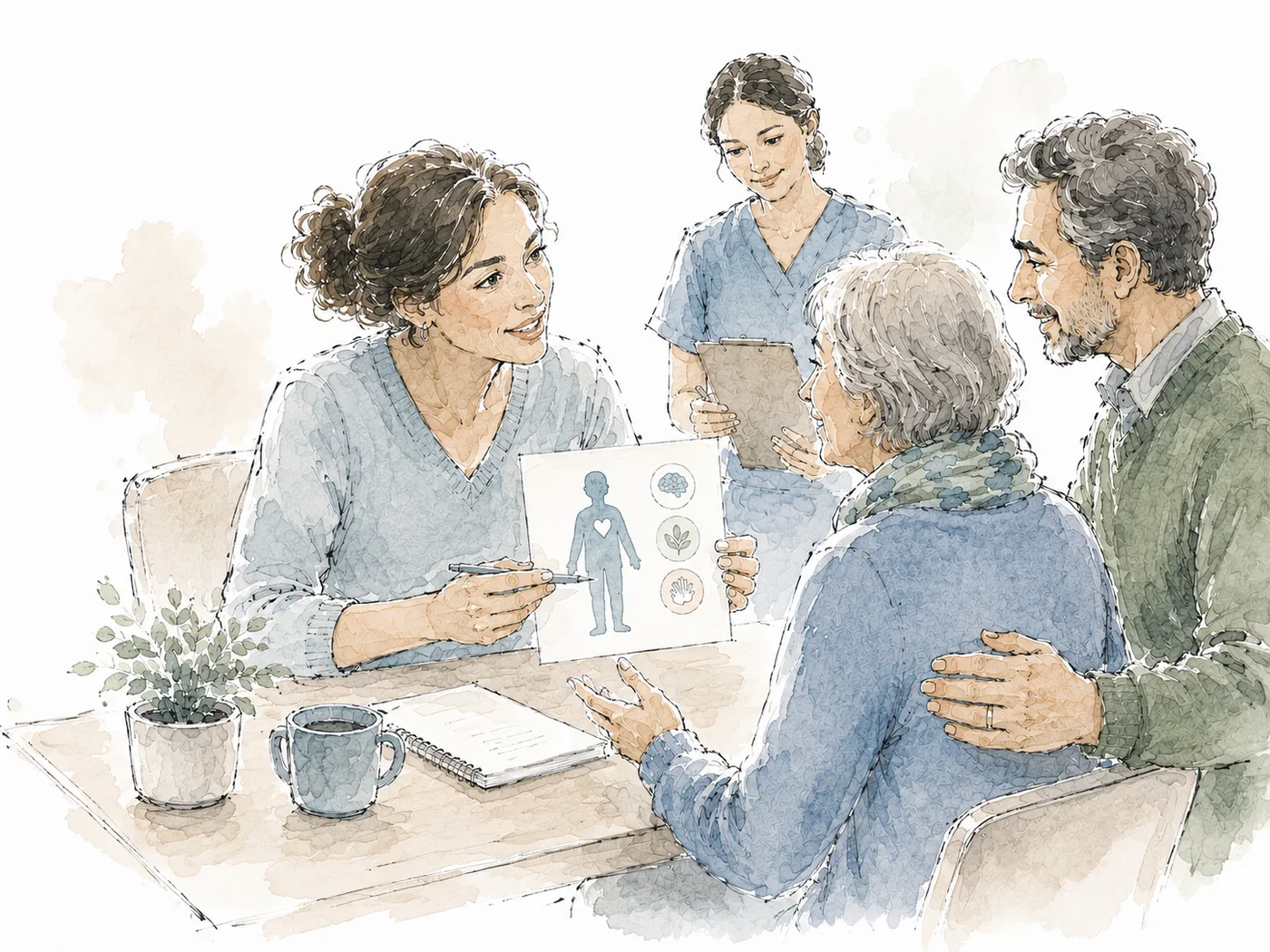 Illustration de la communication en santé.