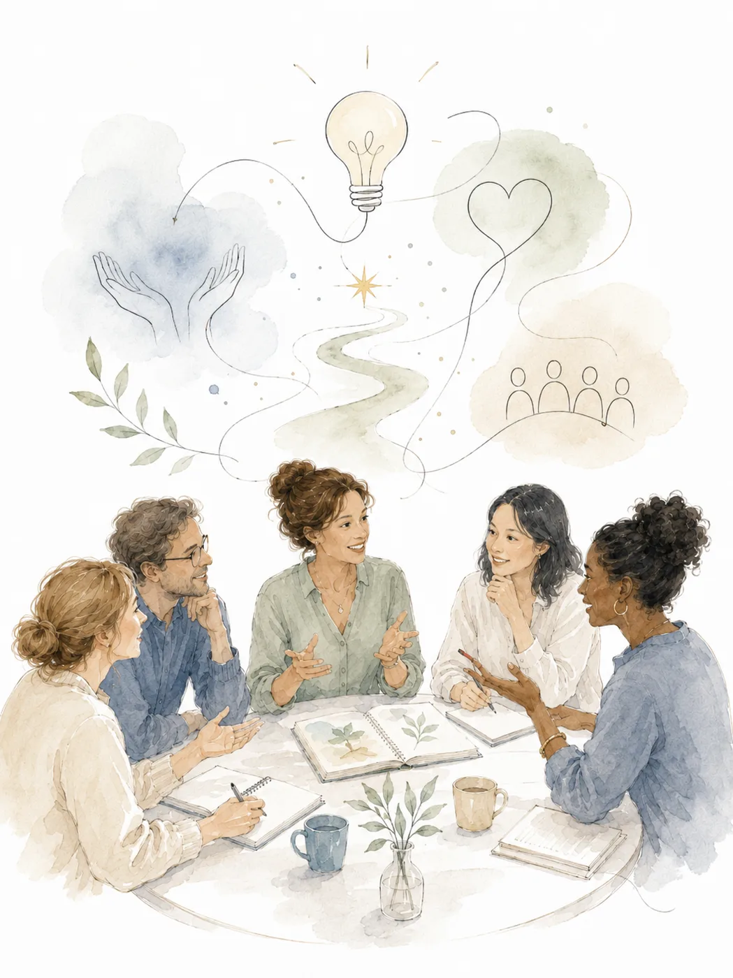 Illustration d'un atelier de formation interactif.