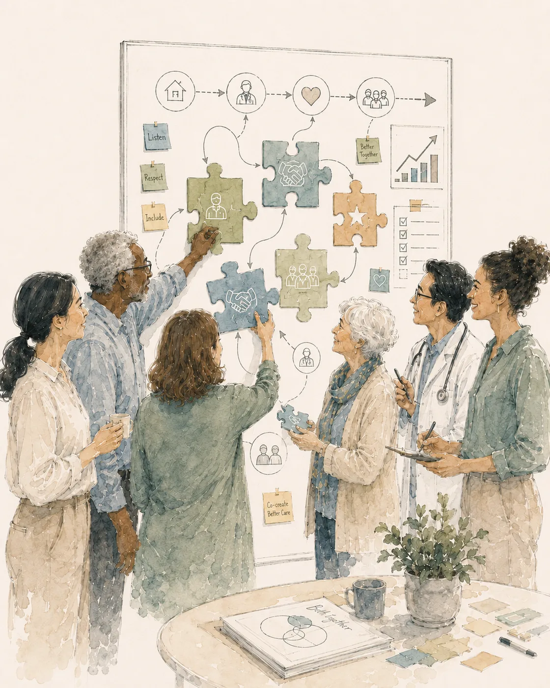 Illustration du partenariat patient stratégique.